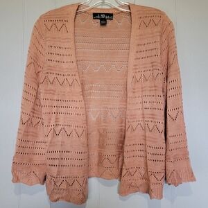 Stylish Peach Open-Front‎ Cardigan 🌵
